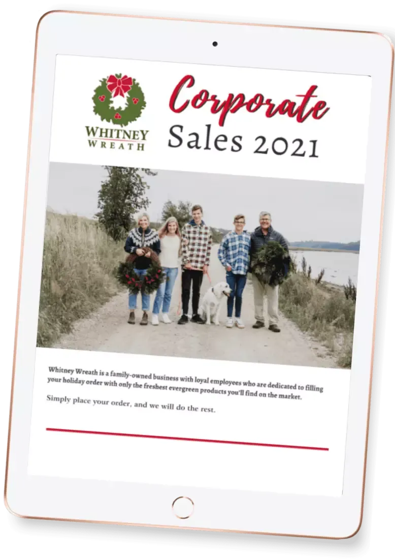 Corporate Sales 2021 Whitney Wreath, fresh balsam wreath